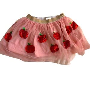 Girls Apple Sequin Tutu skirt size 4-6! Back to school